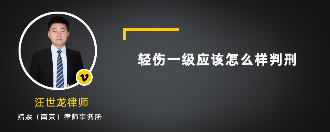 轻伤一级应该怎么样判刑