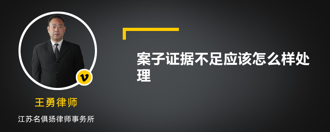 案子证据不足应该怎么样处理