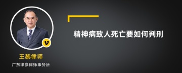 精神病致人死亡要如何判刑