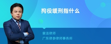 拘役缓刑指什么