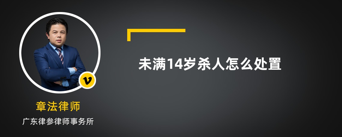 未满14岁杀人怎么处置