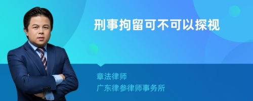 刑事拘留可不可以探视