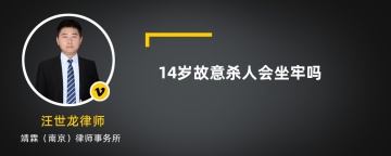 14岁故意杀人会坐牢吗