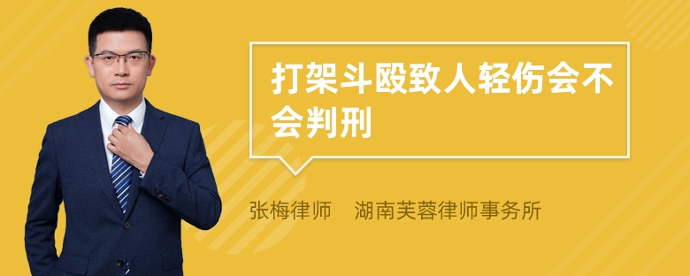 打架斗殴致人轻伤会不会判刑