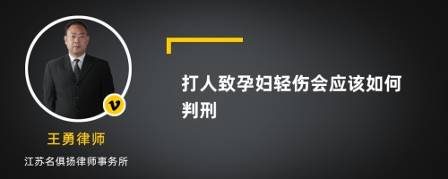 打人致孕妇轻伤会应该如何判刑