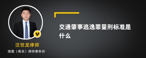 交通肇事逃逸罪量刑标准是什么