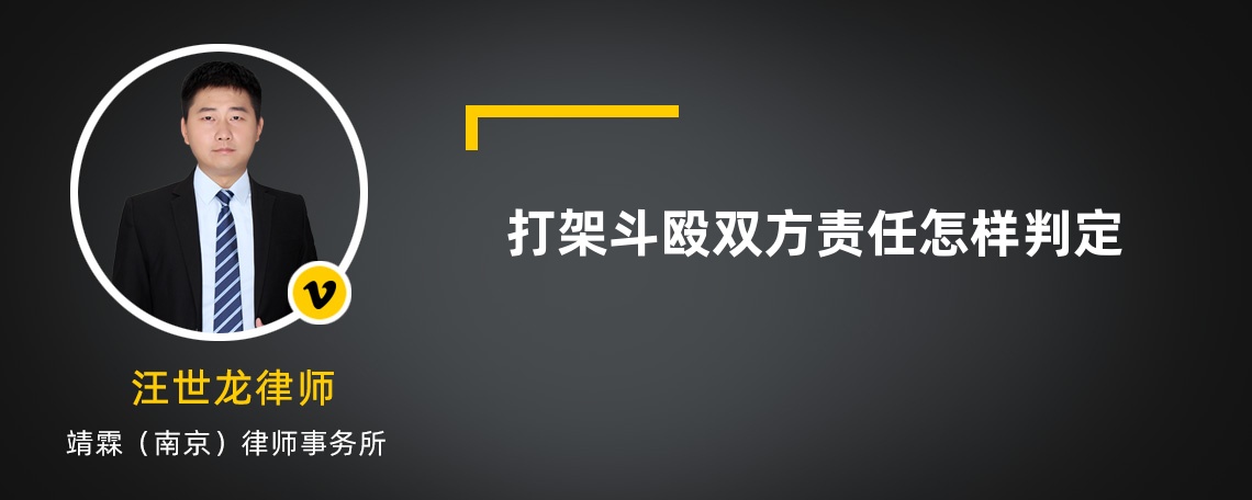 打架斗殴双方责任怎样判定