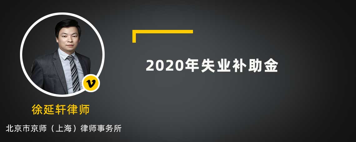 2020年失业补助金