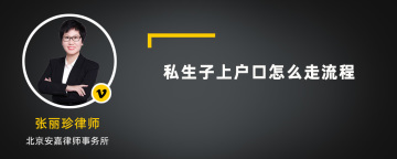 私生子上户口怎么走流程