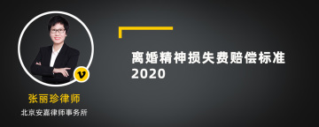 离婚精神损失费赔偿标准2020