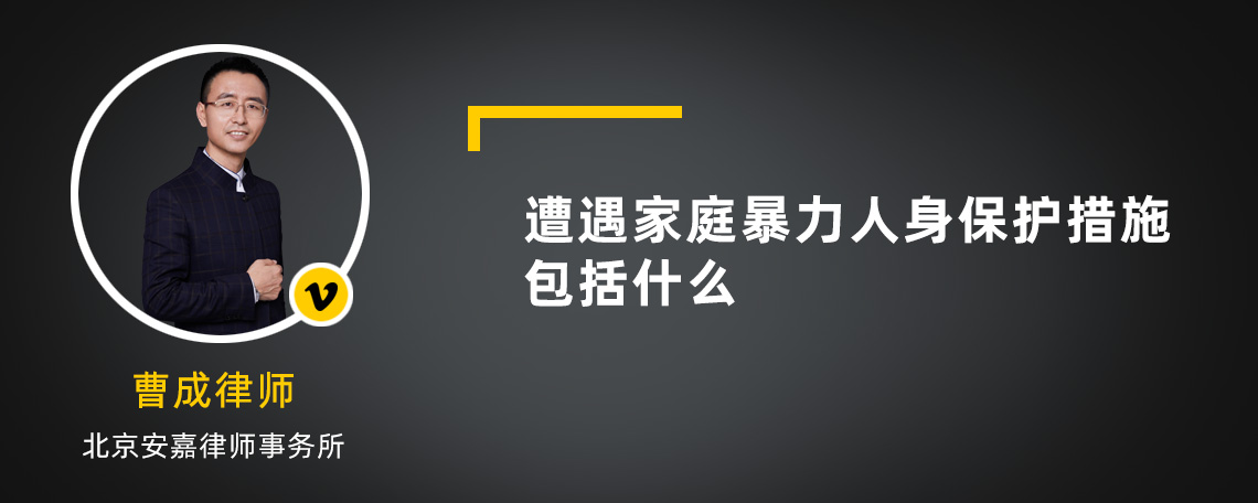 遭遇家庭暴力人身保护措施包括什么