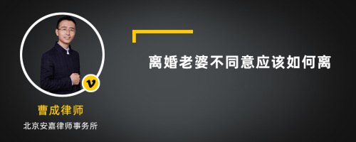 离婚老婆不同意应该如何离