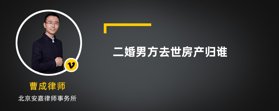 二婚男方去世房产归谁