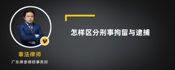 怎样区分刑事拘留与逮捕