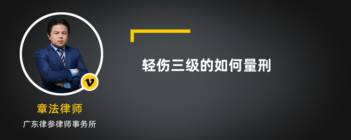 轻伤三级的如何量刑