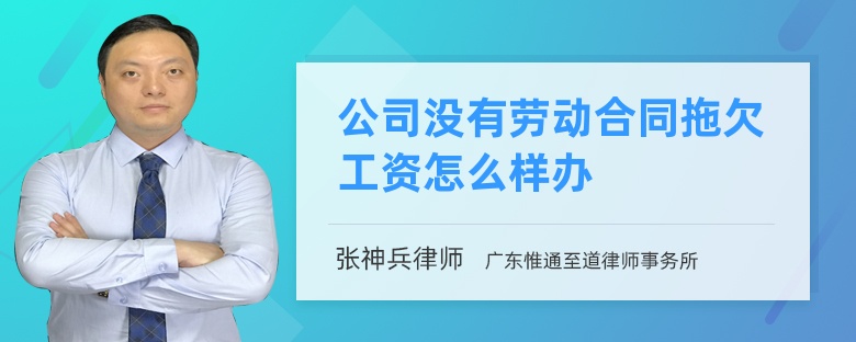 公司没有劳动合同拖欠工资怎么样办