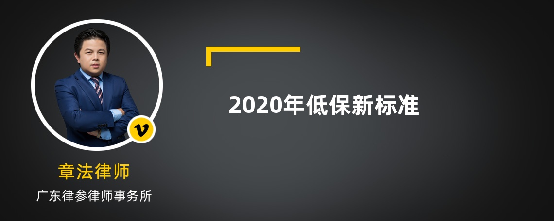 2020年低保新标准