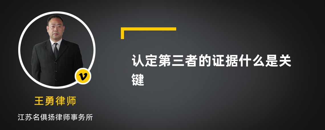 认定第三者的证据什么是关键