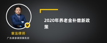 2020年养老金补缴新政策