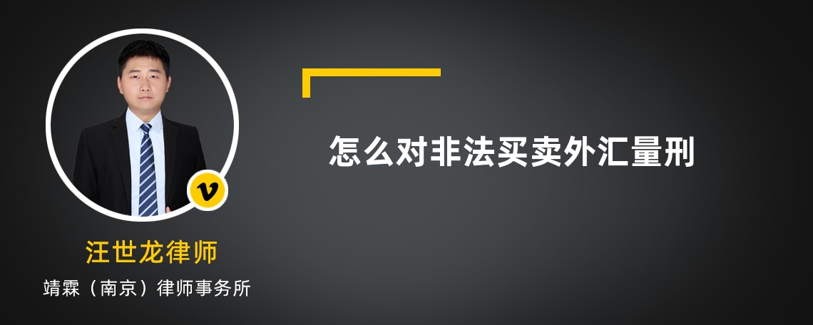 怎么对非法买卖外汇量刑