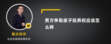 男方争取孩子抚养权应该怎么样