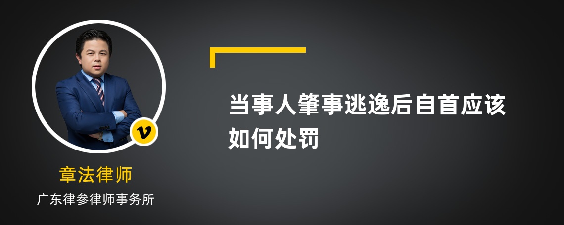 当事人肇事逃逸后自首应该如何处罚