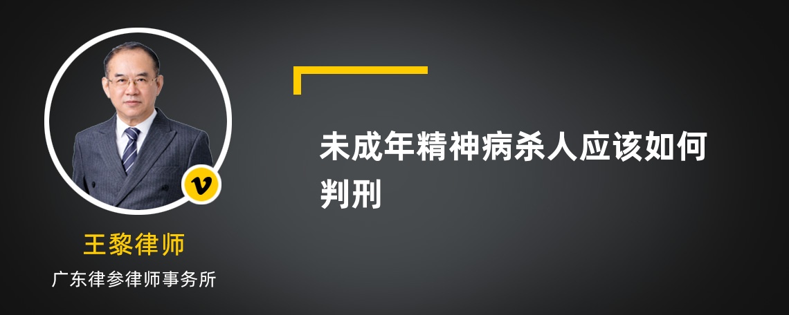 未成年精神病杀人应该如何判刑