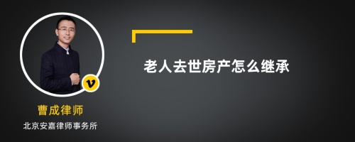 老人去世房产怎么继承