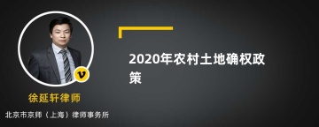 2020年农村土地确权政策