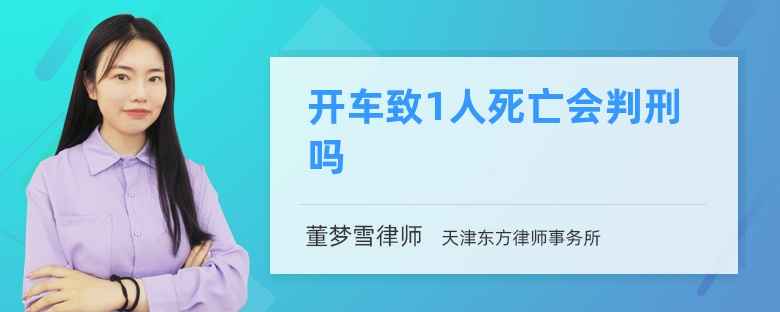 开车致1人死亡会判刑吗