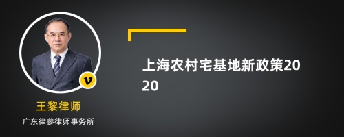 上海农村宅基地新政策2020