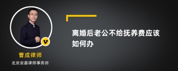 离婚后老公不给抚养费应该如何办