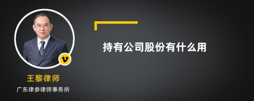 持有公司股份有什么用