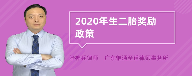 2020年生二胎奖励政策