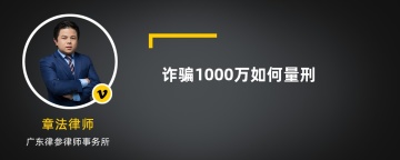 诈骗1000万如何量刑