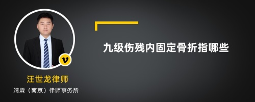 九级伤残内固定骨折指哪些