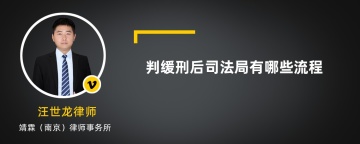 判缓刑后司法局有哪些流程