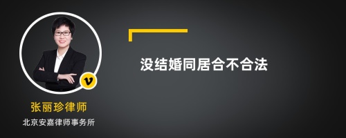 没结婚同居合不合法