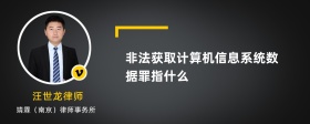 非法获取计算机信息系统数据罪指什么