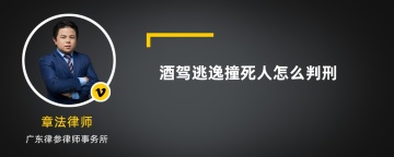 酒驾逃逸撞死人怎么判刑