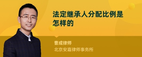 法定继承人分配比例是怎样的