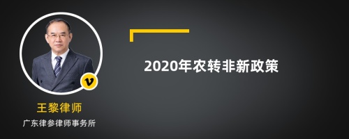 2020年农转非新政策