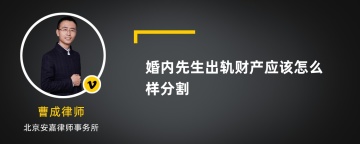 婚内先生出轨财产应该怎么样分割