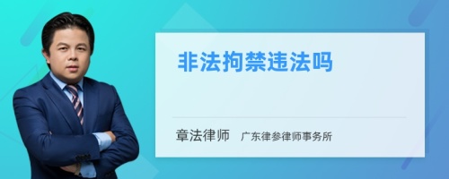 非法拘禁违法吗