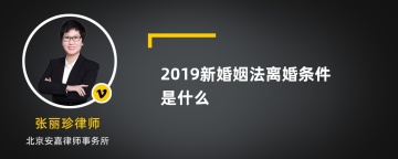 2019新婚姻法离婚条件是什么