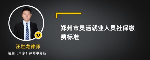 郑州市灵活就业人员社保缴费标准