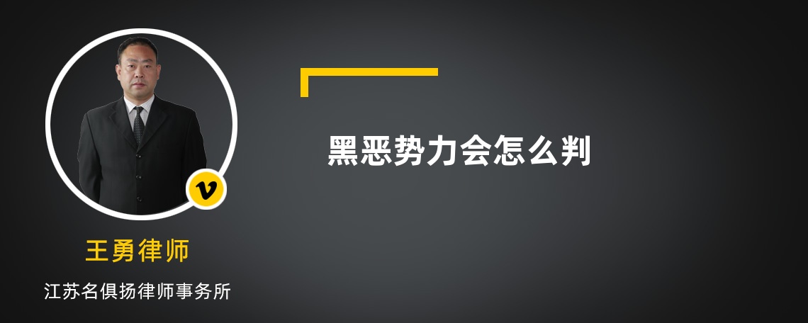 黑恶势力会怎么判