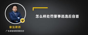 怎么样处罚肇事逃逸后自首