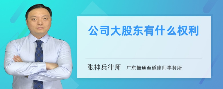 公司大股东有什么权利