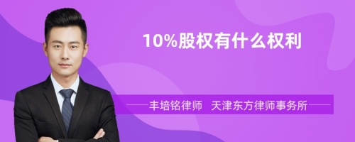 10%股权有什么权利